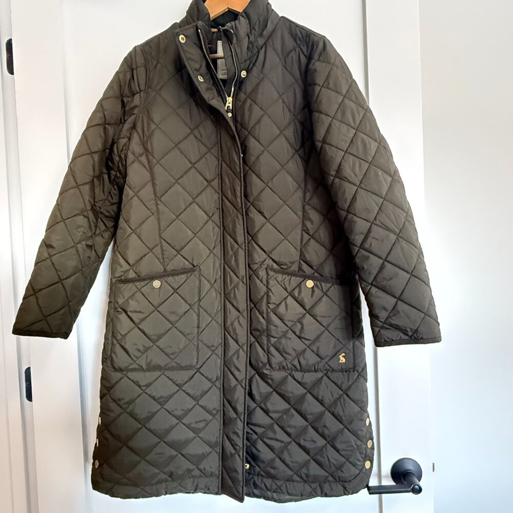 Joules Chatham Longline Coat Size 8 US with Hood